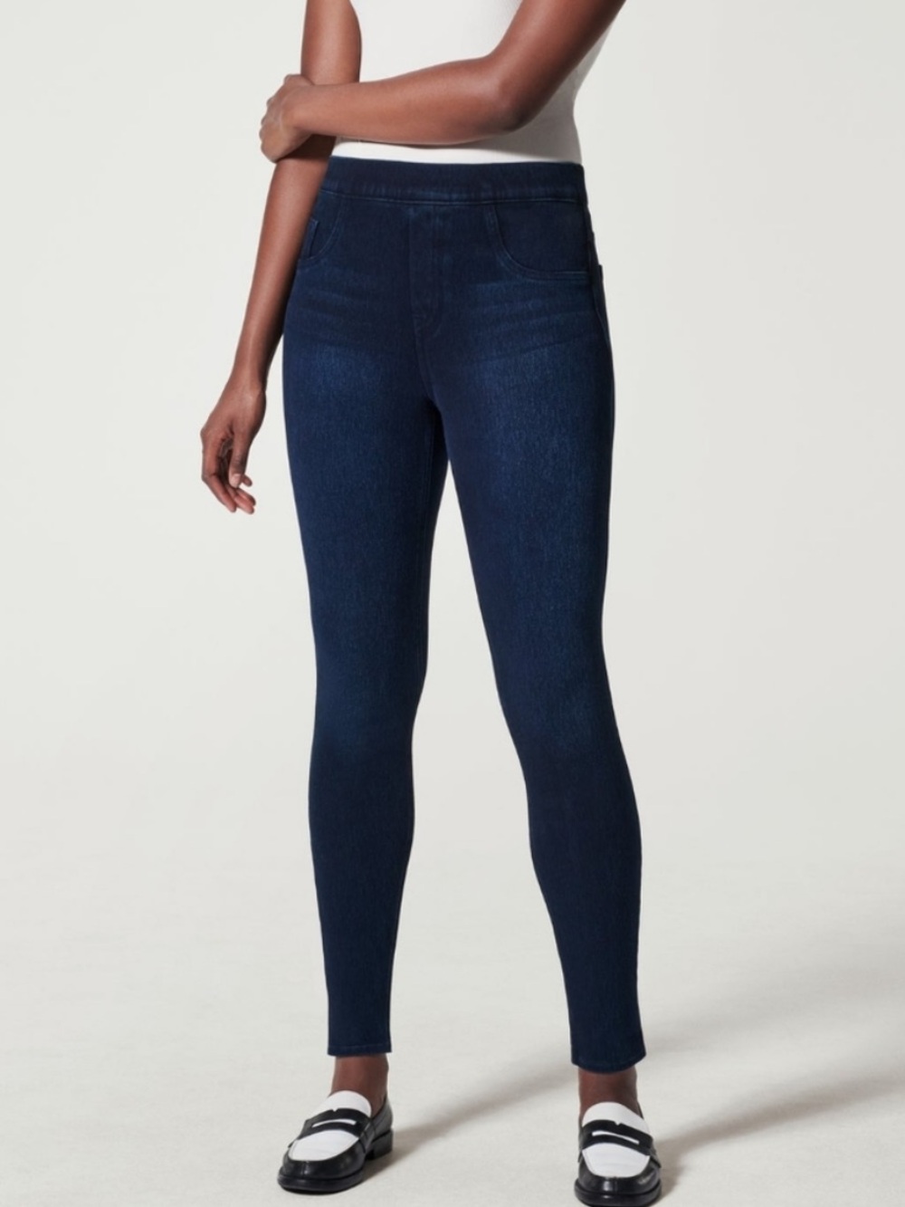 SPANX Dark Blue Pull-On Jeggings size small